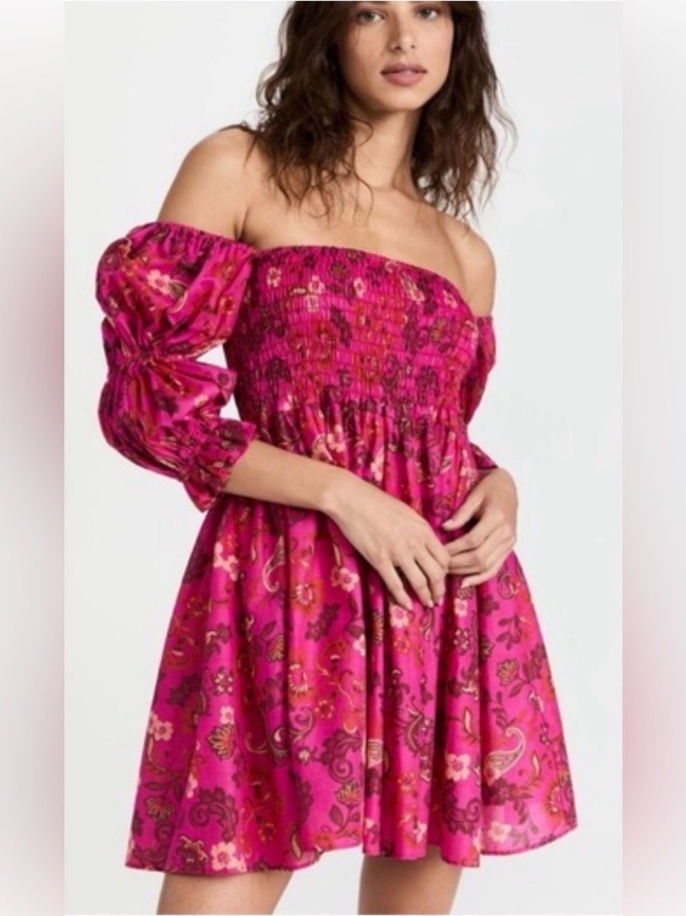 Misa Los Angeles Zadie Pink Smocked floral mini dress, size XS - Picture 3 of 12